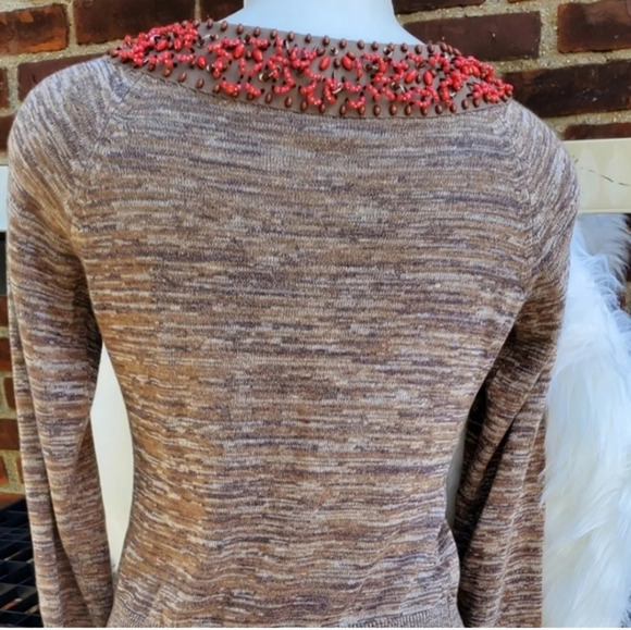 Moth Anthropologie Autumn tines beaded cardigan S/P - Picture 5 of 13
